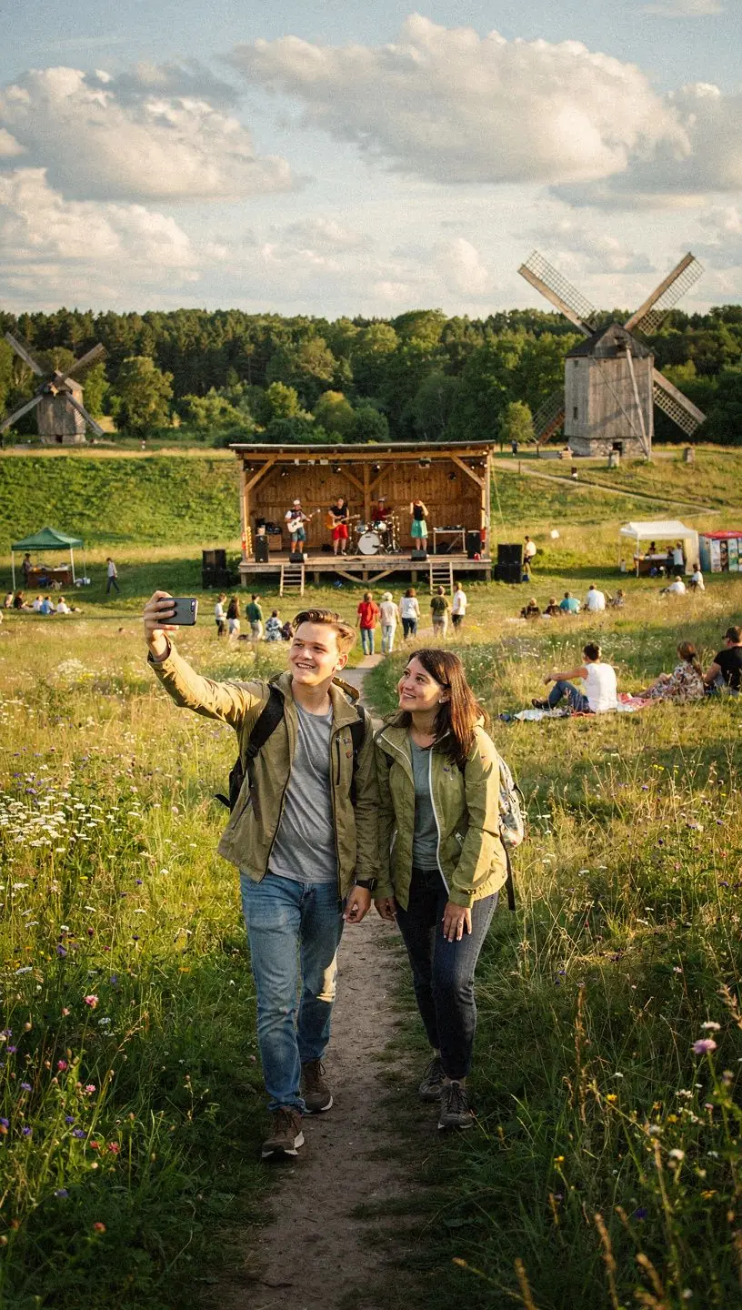 Modernne kontserdisaal täis muusikuid ja rahvast, kes osaleb eksklusiivses muusikaelamuses.